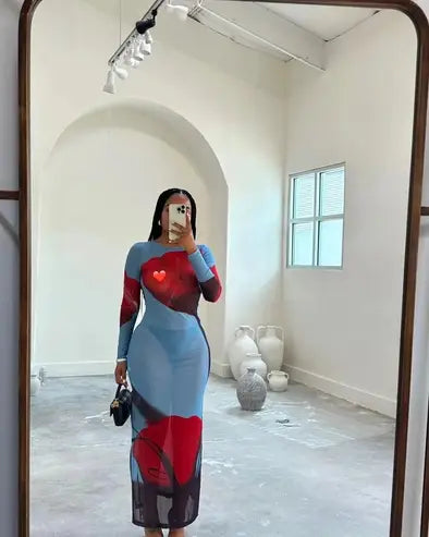 Rose Maxi Bodycon Dress
