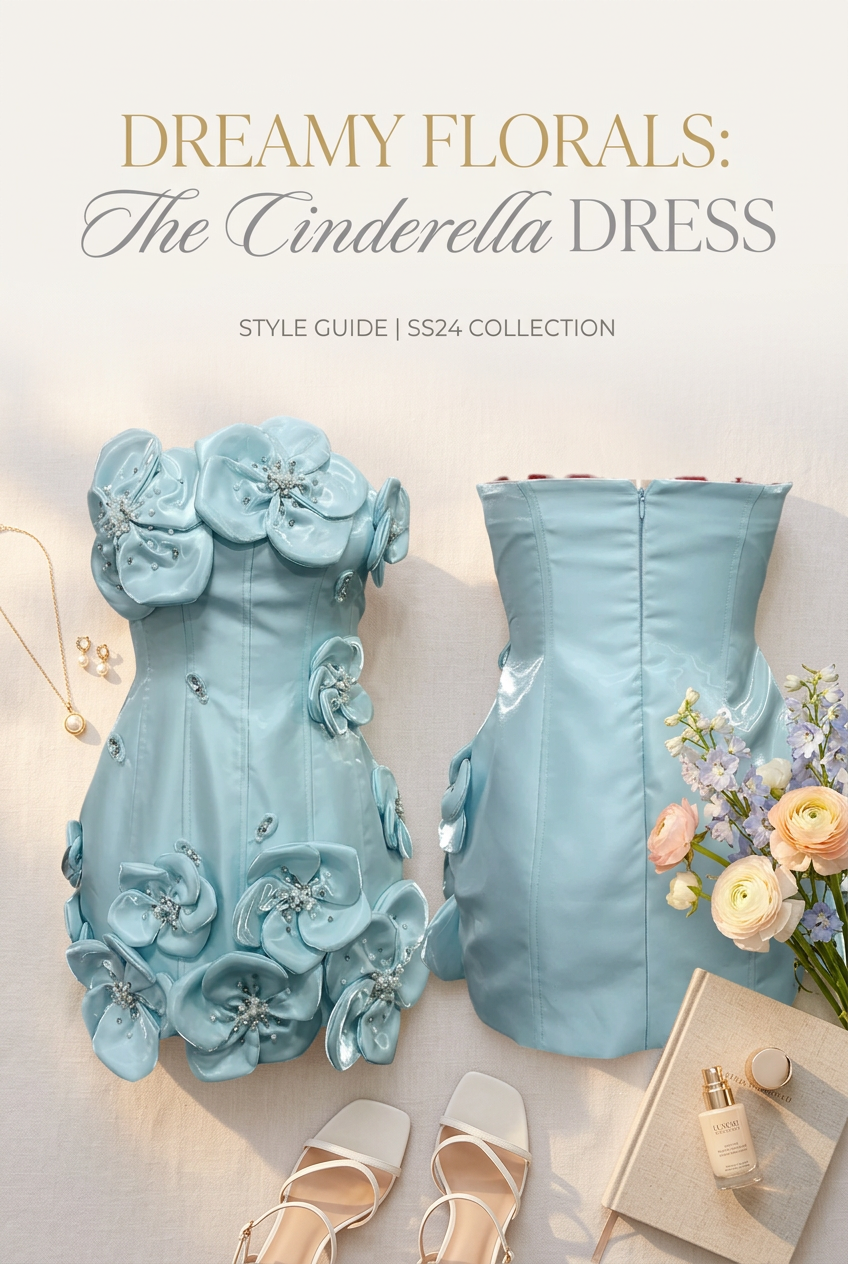 Tena 3D Flower Mini Dress