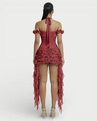 Ruffled Corset Dress Set
