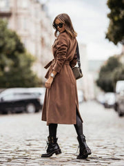 Brown Belted Trench Coat