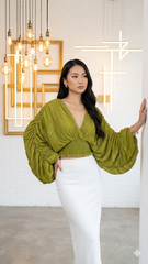 Chiffon Puff Sleeve Top