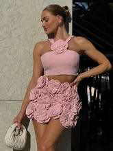 Pink Flower Decorative Skirt Set
