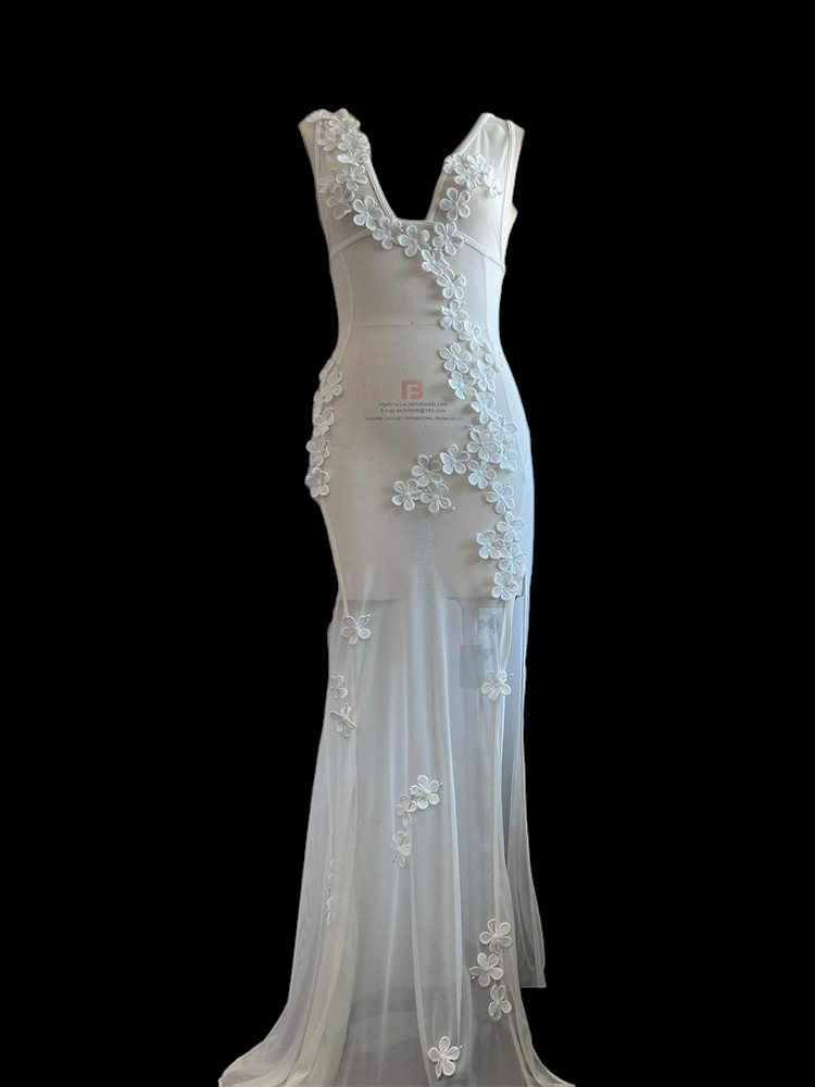 Robe longue en maille Florantina