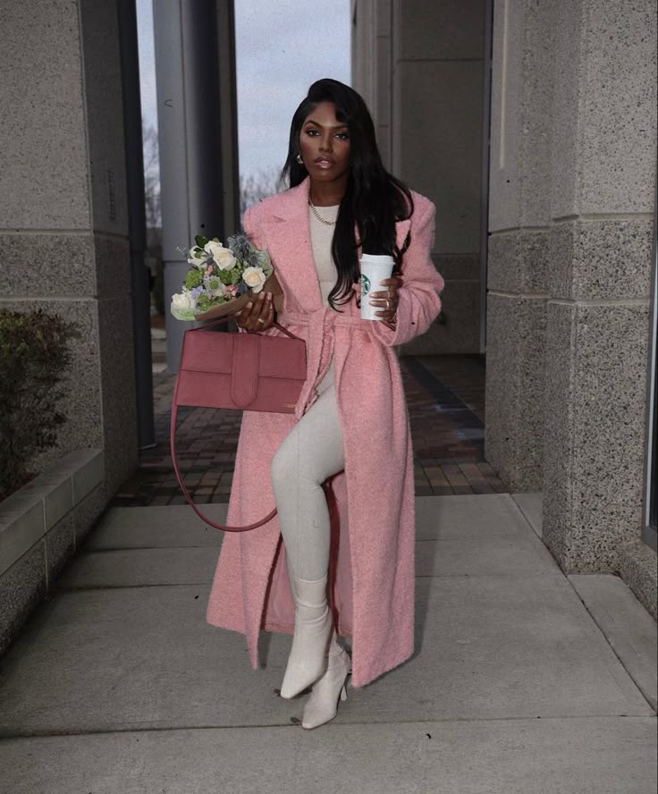 Pink Tunic Trench Coat