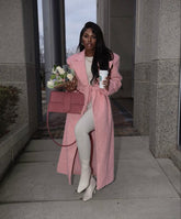 Pink Tunic Trench Coat