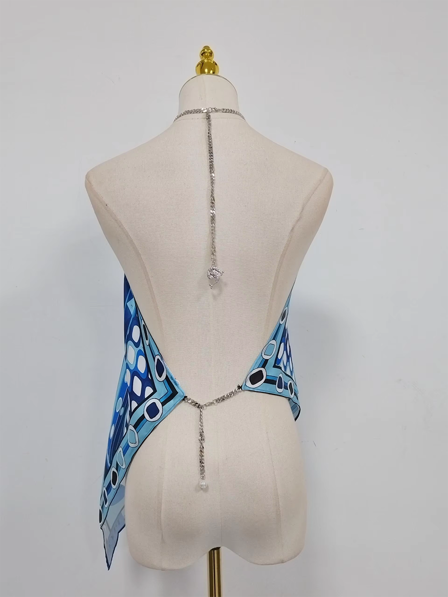 Débardeur asymétrique en satin