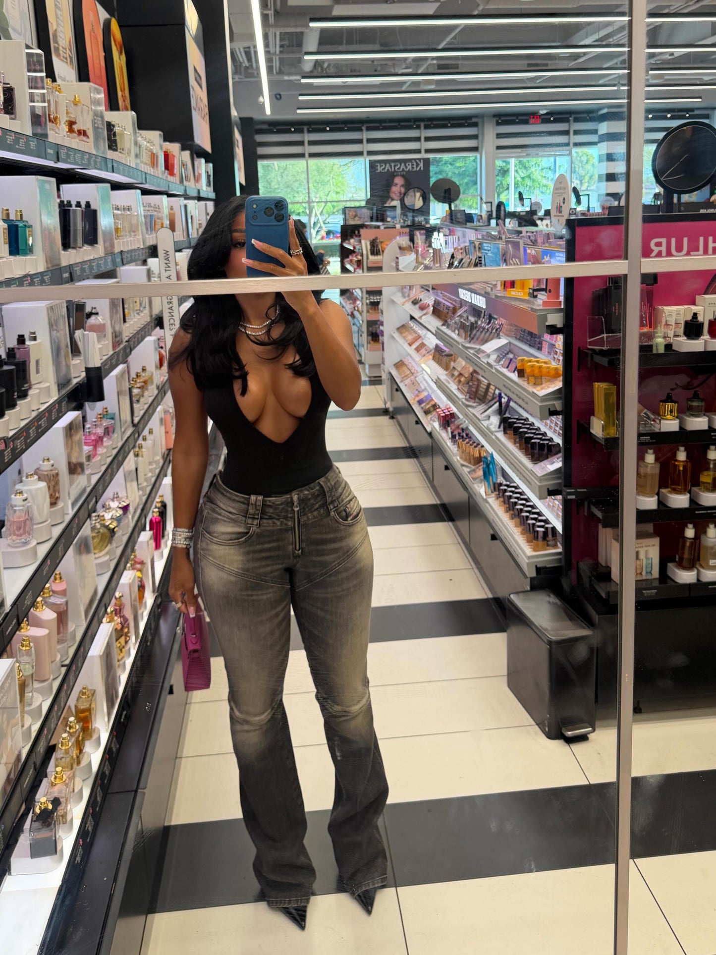 Angela Deep V-Neck Bodysuit