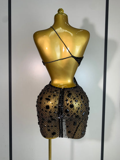Anaya Mesh Sequins Mini Dress