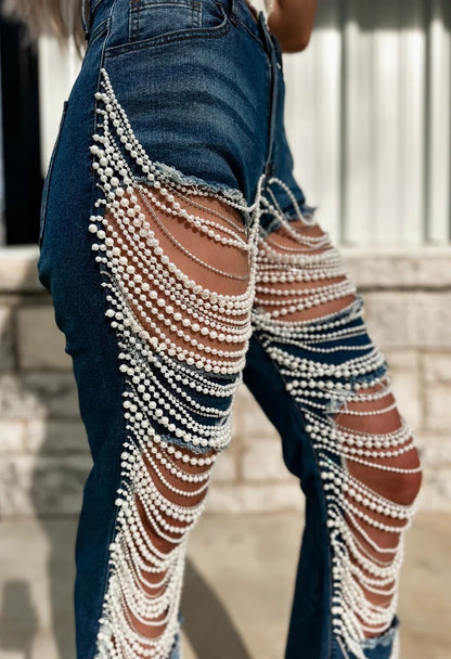 Pearls Diamond Jeans