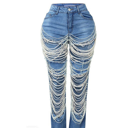 Pearls Diamond Jeans