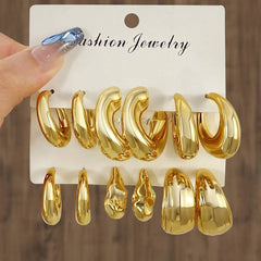 12Pcs Vintage Earrings Set Fashion Closet Clothing