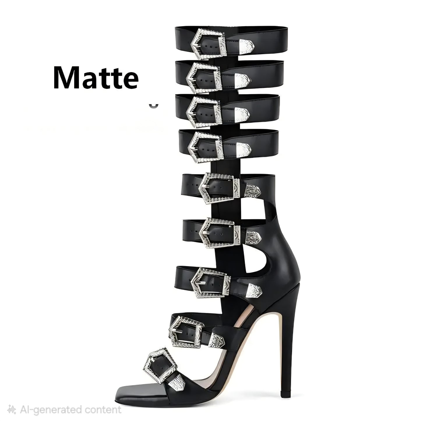 Buckle Stiletto Sandals