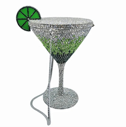 Cocktail Diamond Goblet Clutch Bag