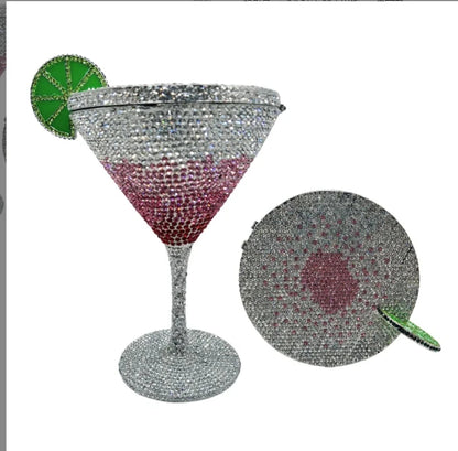 Cocktail Diamond Goblet Clutch Bag