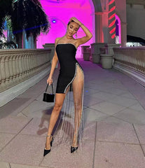 A Chain Bandage Mini Dress Fashion Closet Clothing