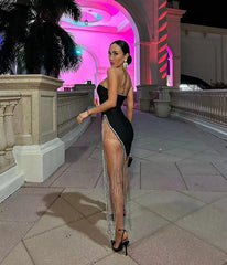 A Chain Bandage Mini Dress Fashion Closet Clothing