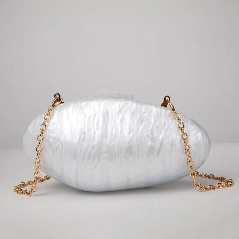 A Shell Acrylic Mini Clutch Bag Fashion Closet Clothing