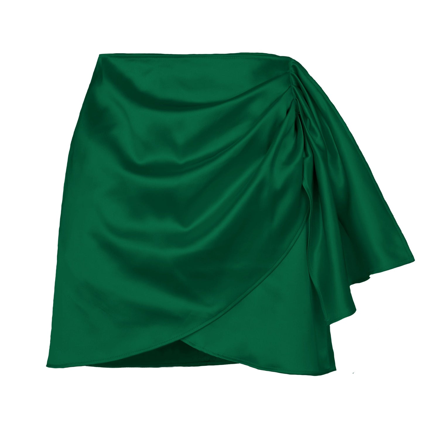 A Wrap Satin Mini Skirt Fashion Closet Clothing