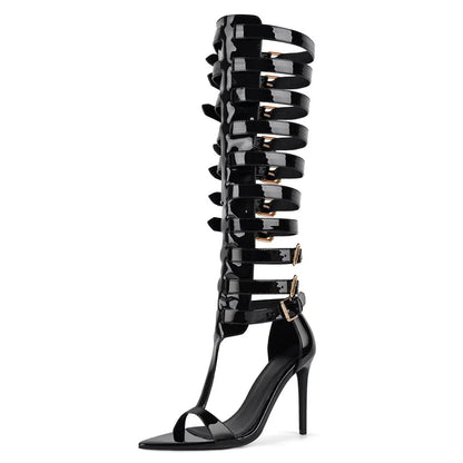 Gladiator Buckle Pointy Toe Sandals