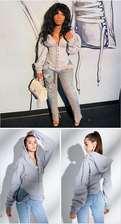 Aaliyah Corset Hoodie Jacket Fashion Closet Clothing