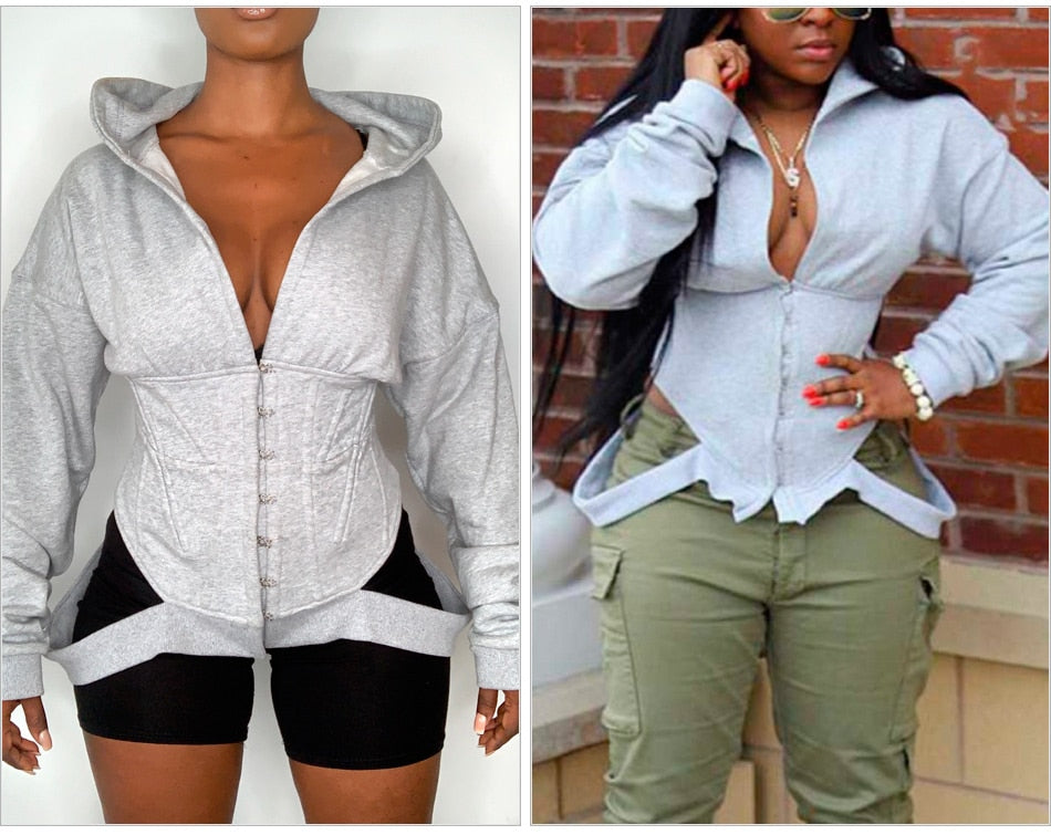 Aaliyah Corset Hoodie Jacket Fashion Closet Clothing