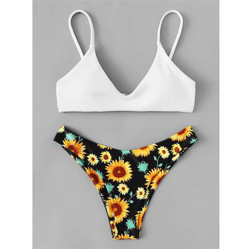 All About Sunflower Bikini Set Fashion Closet Clothing