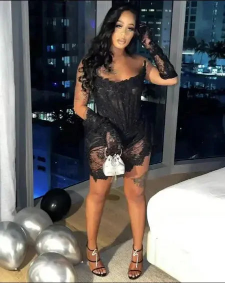 Allure Lace Corset Mini Dress Fashion Closet Clothing