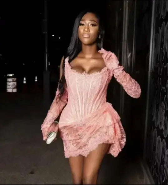 Allure Lace Corset Mini Dress Fashion Closet Clothing