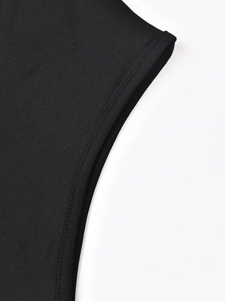 Asymmetric Mesh Bodysuit Fashion Closet Clothing