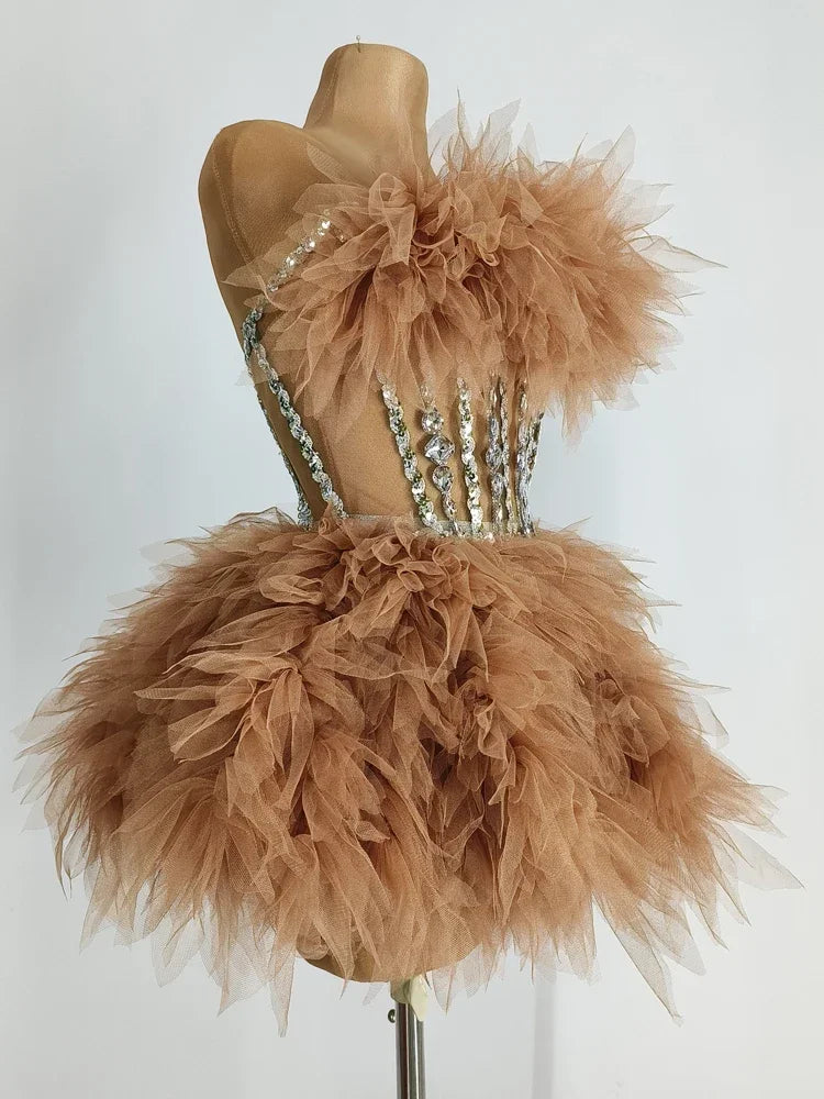 Ball Gown Mini Dress Fashion Closet Clothing