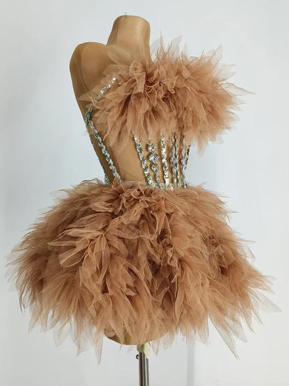 Ball Gown Mini Dress Fashion Closet Clothing