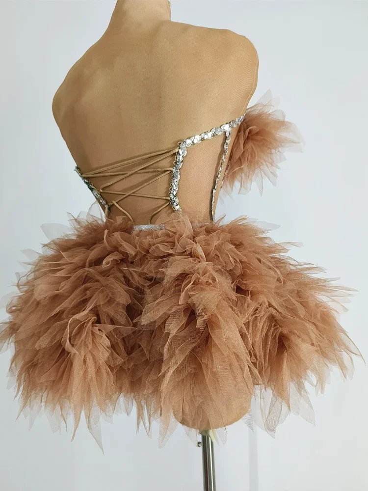 Ball Gown Mini Dress Fashion Closet Clothing