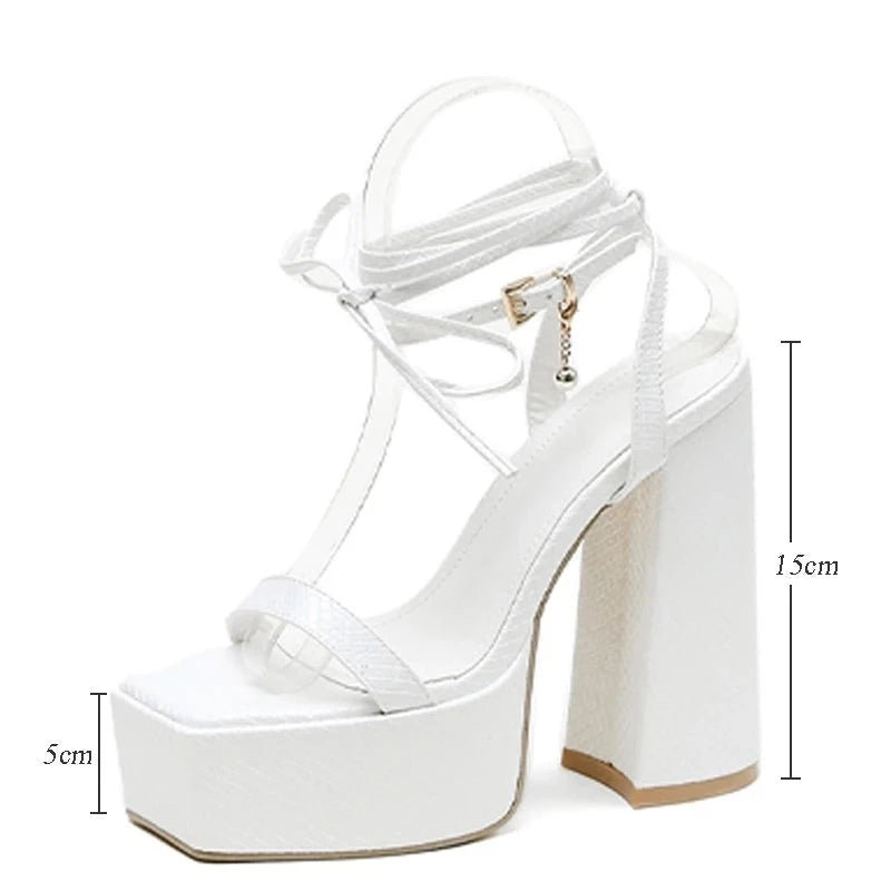 Banquet Ankle Strap High Heels Fashion Closet Clothing