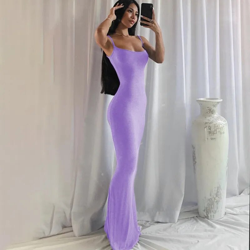 Bawdy Hugger Maxi Dress Fashion Closet Clothing