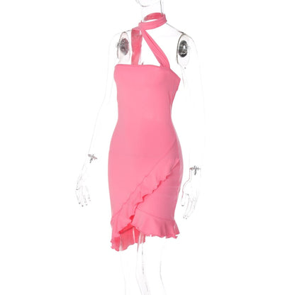 Bianca Ruffle Bodycon Mini Dress Fashion Closet Clothing
