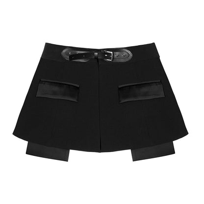 Black Chic Leather Trouser Pants Fashion Closet Clothing