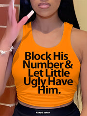 Block His Number Tank Top Fashion Closet Clothing