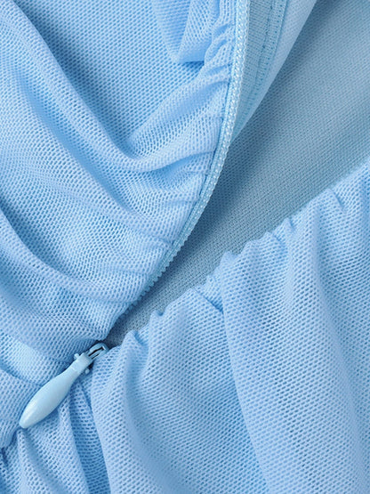 Blue Bodycon Corset Midi Dress Fashion Closet Clothing
