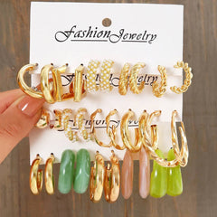 Bohemia Vintage Hoop Earring Set Fashion Closet Clothing