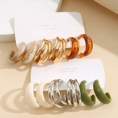 Bohemian Acrylic Earrings Set Fashion Closet Clothing