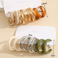 Bohemian Acrylic Earrings Set Fashion Closet Clothing