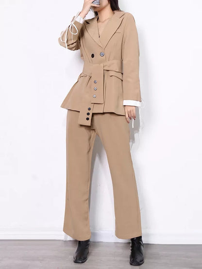 Boss Babe Blazer Wide Leg Pants Set Fashion Closet Clothing