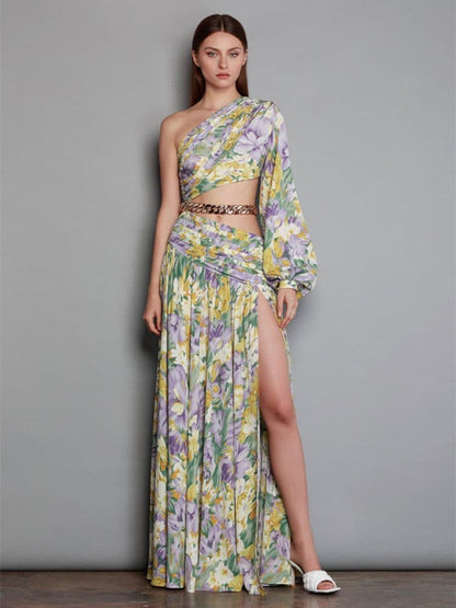 Brandi Chain Floral Maxi Dress Fashion Closet Clothing
