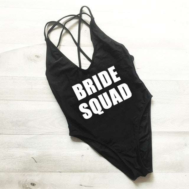 Bride Squad Swimsuit Fashion Closet Clothing