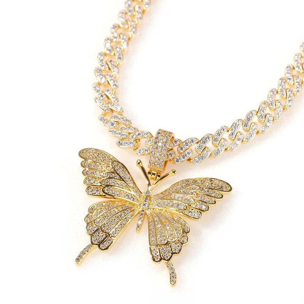Butterfly Pendant Necklace Fashion Closet Clothing