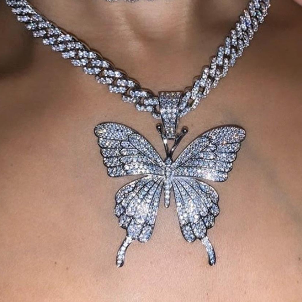 Butterfly Pendant Necklace Fashion Closet Clothing