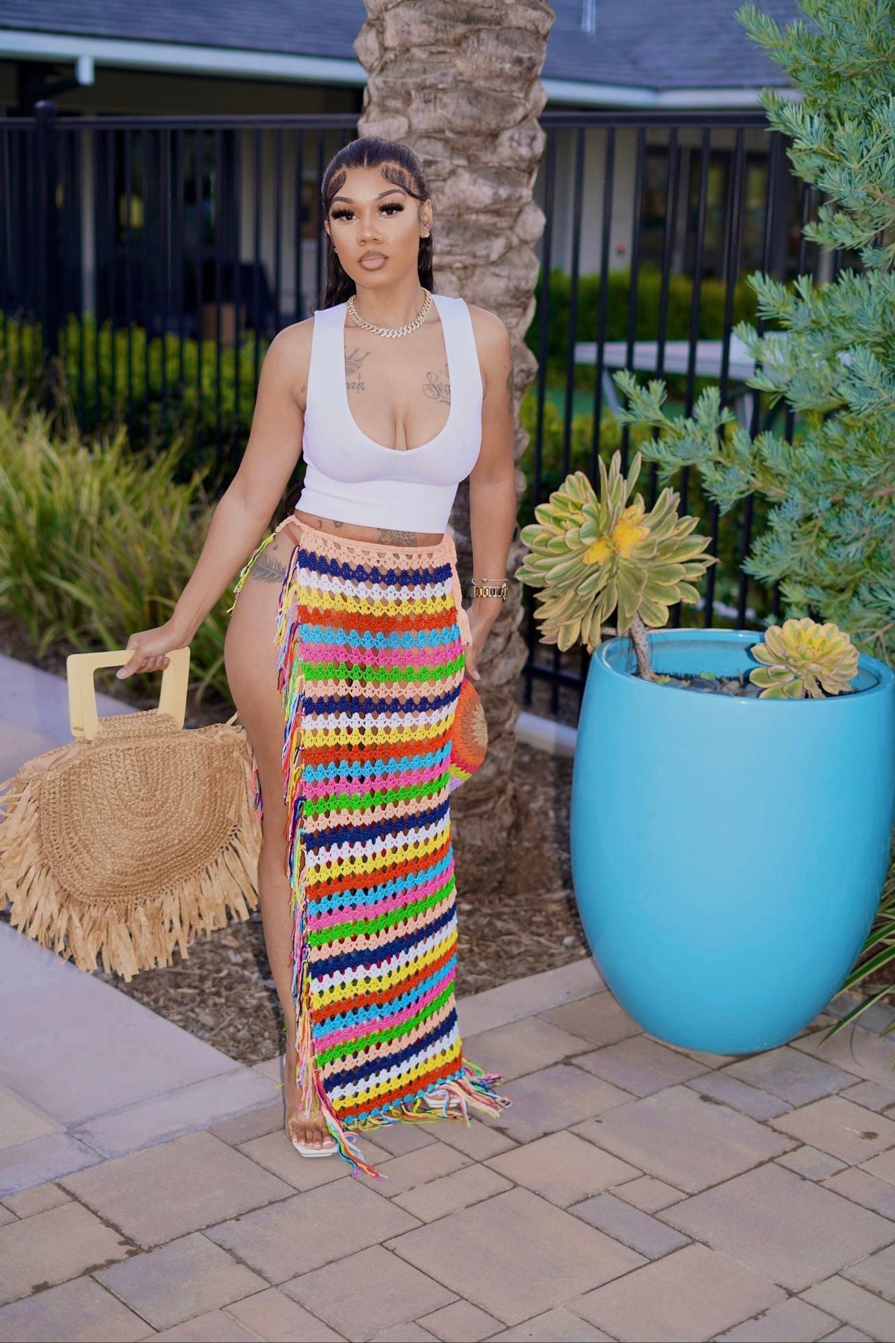 Cancun Vibe Crochet Skirt Fashion Closet Clothing