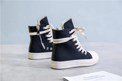 Canvas Ankle Lace Up Sneakers Boots Fashion Closet Clothing