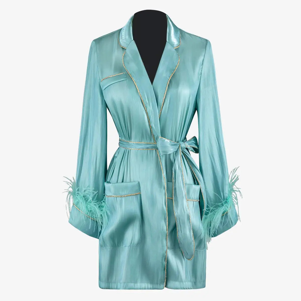 Caria Feather Jacket/Dress Fashion Closet Clothing