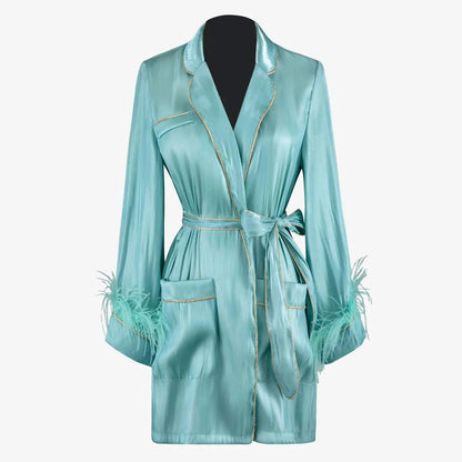 Caria Feather Jacket/Dress Fashion Closet Clothing